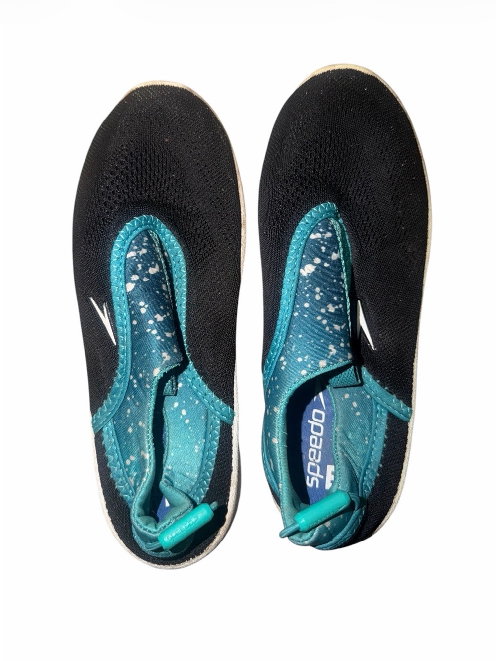 Speedo Black & Teal Slip-On Water Shoes